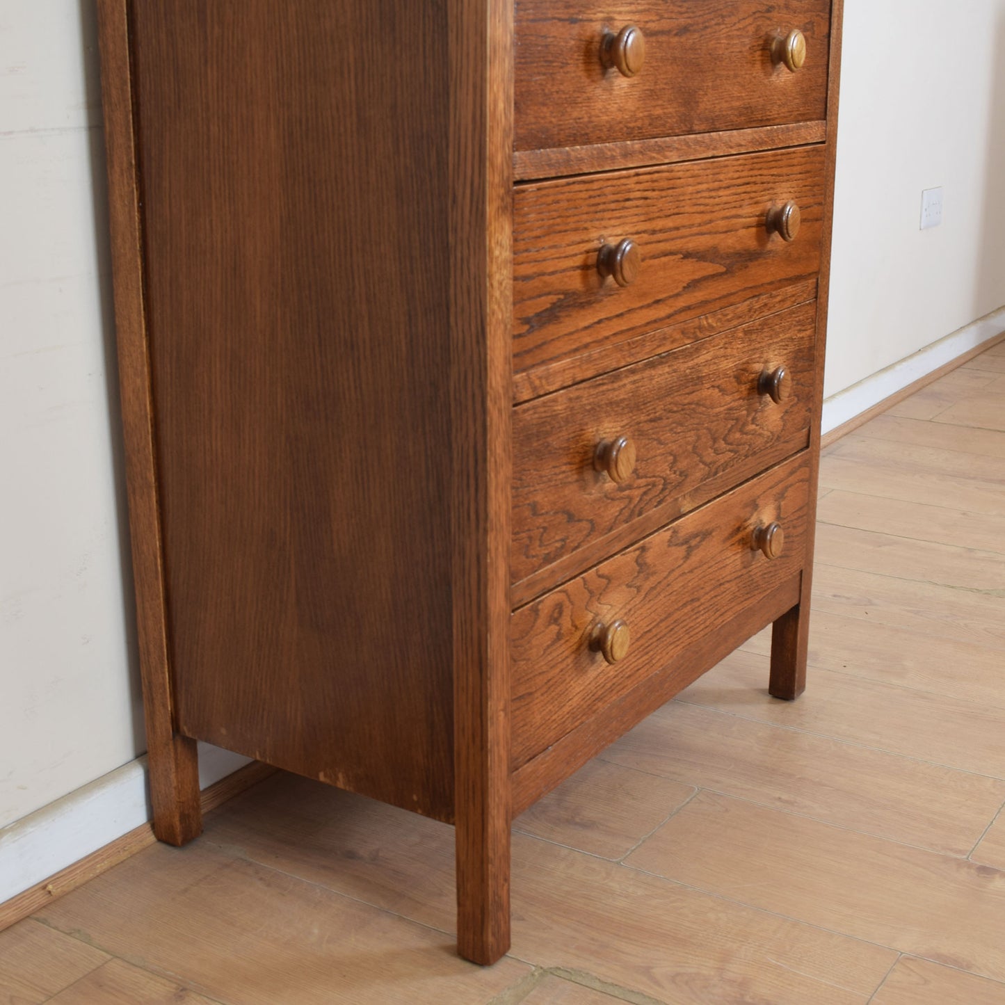 Tall Oak Chest Of Drawers