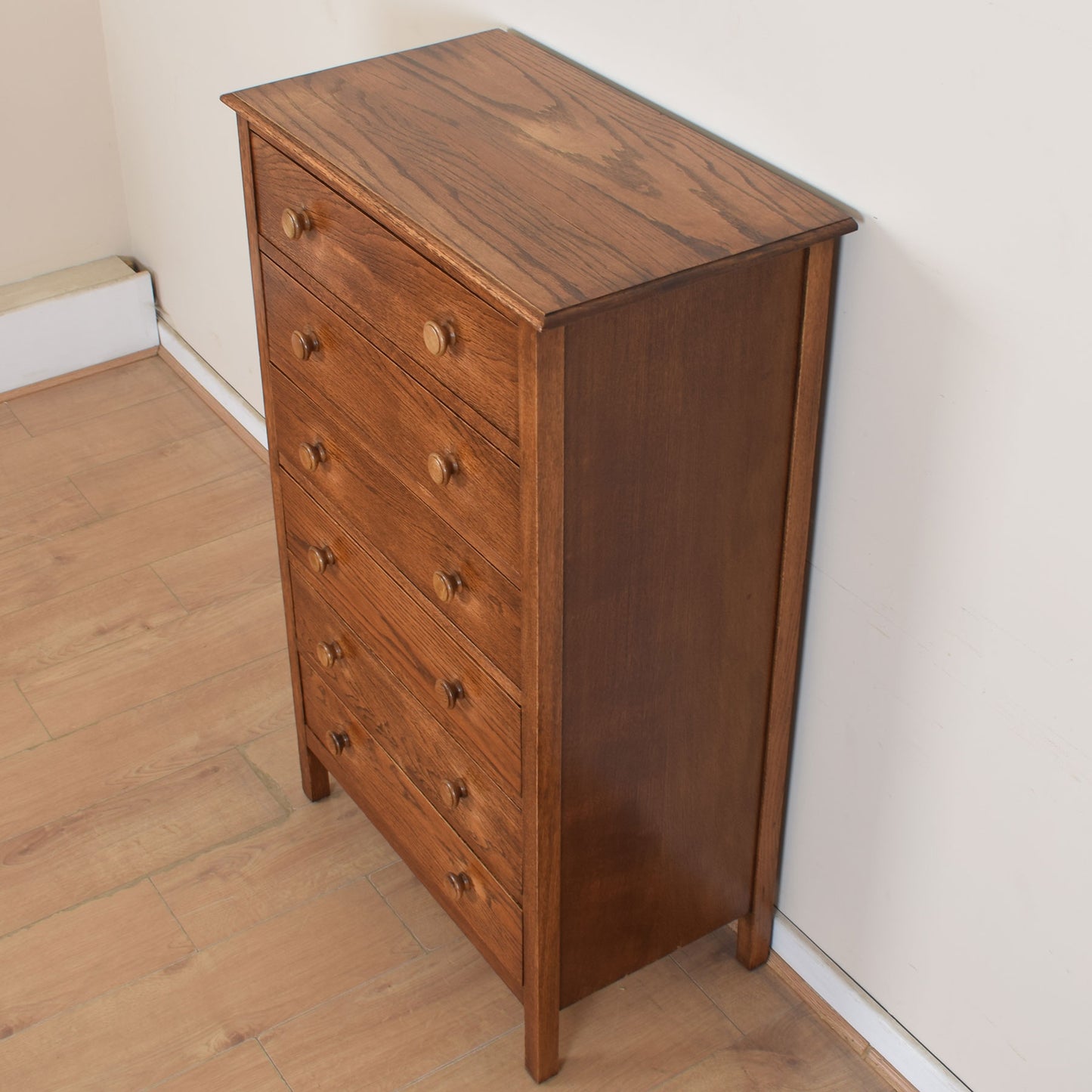Tall Oak Chest Of Drawers