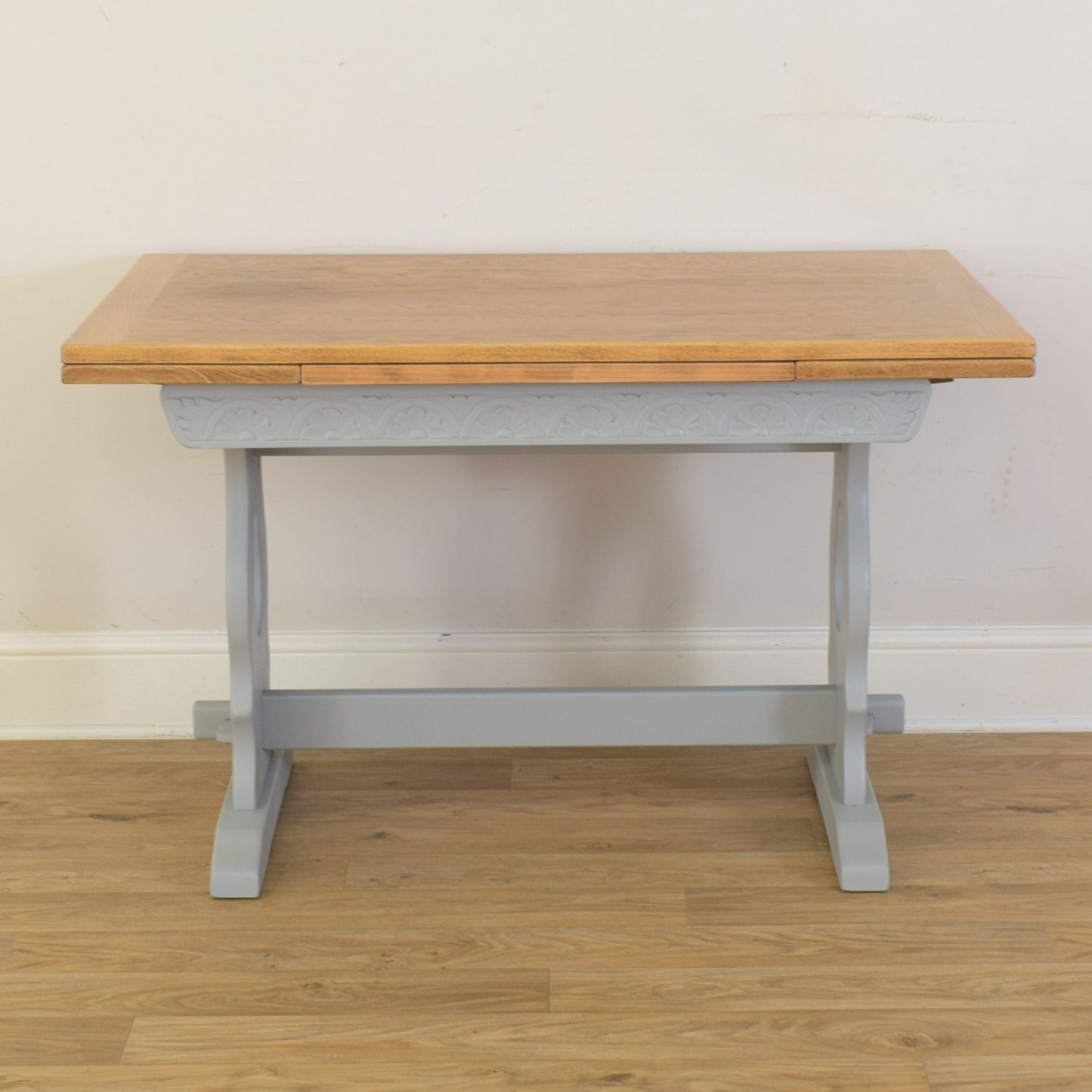 Painted Draw Leaf Table And Six Chairs