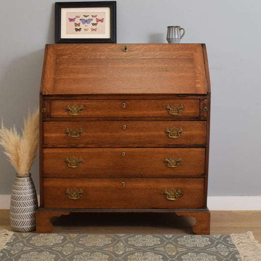 Large Antique Oak Bureau