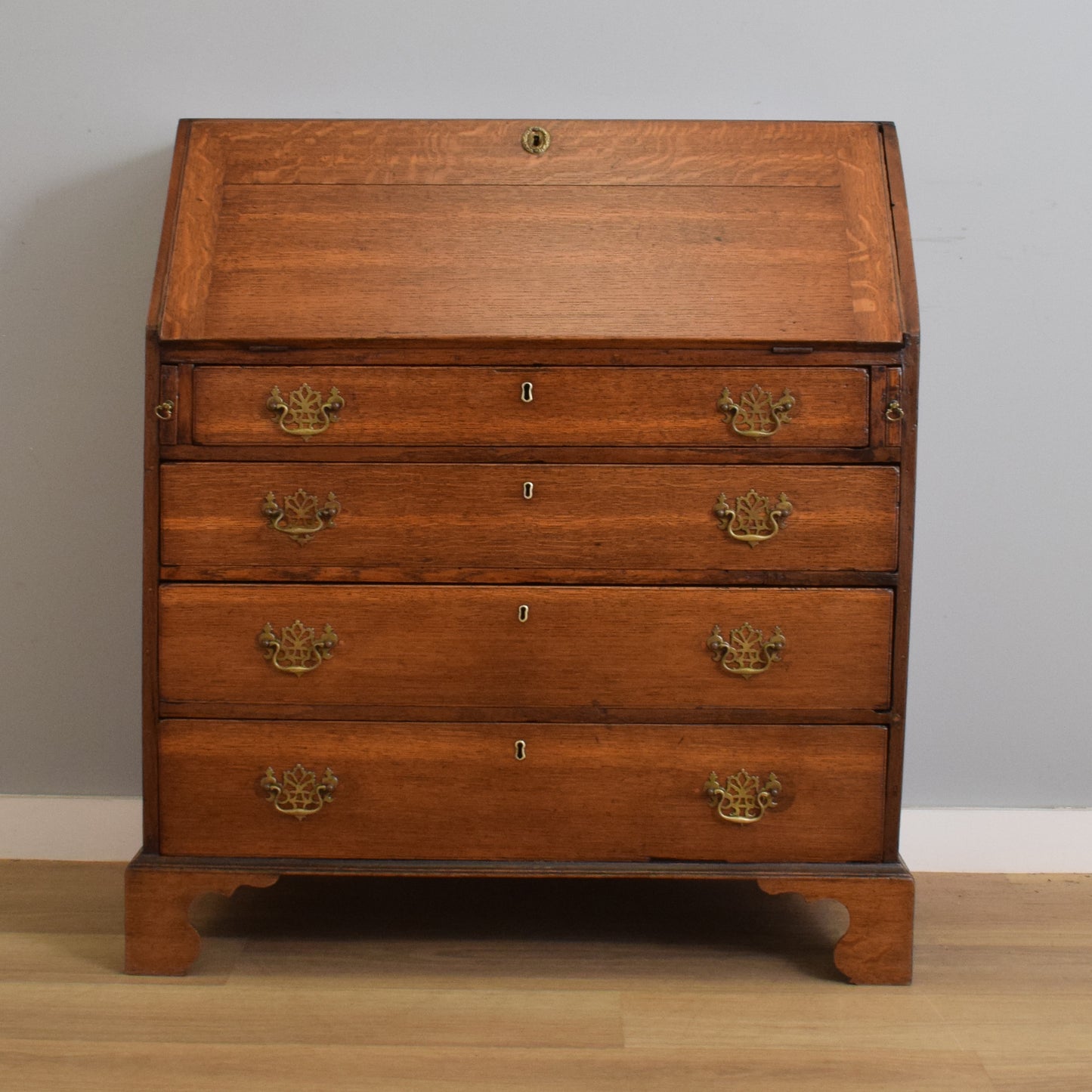 Large Antique Oak Bureau