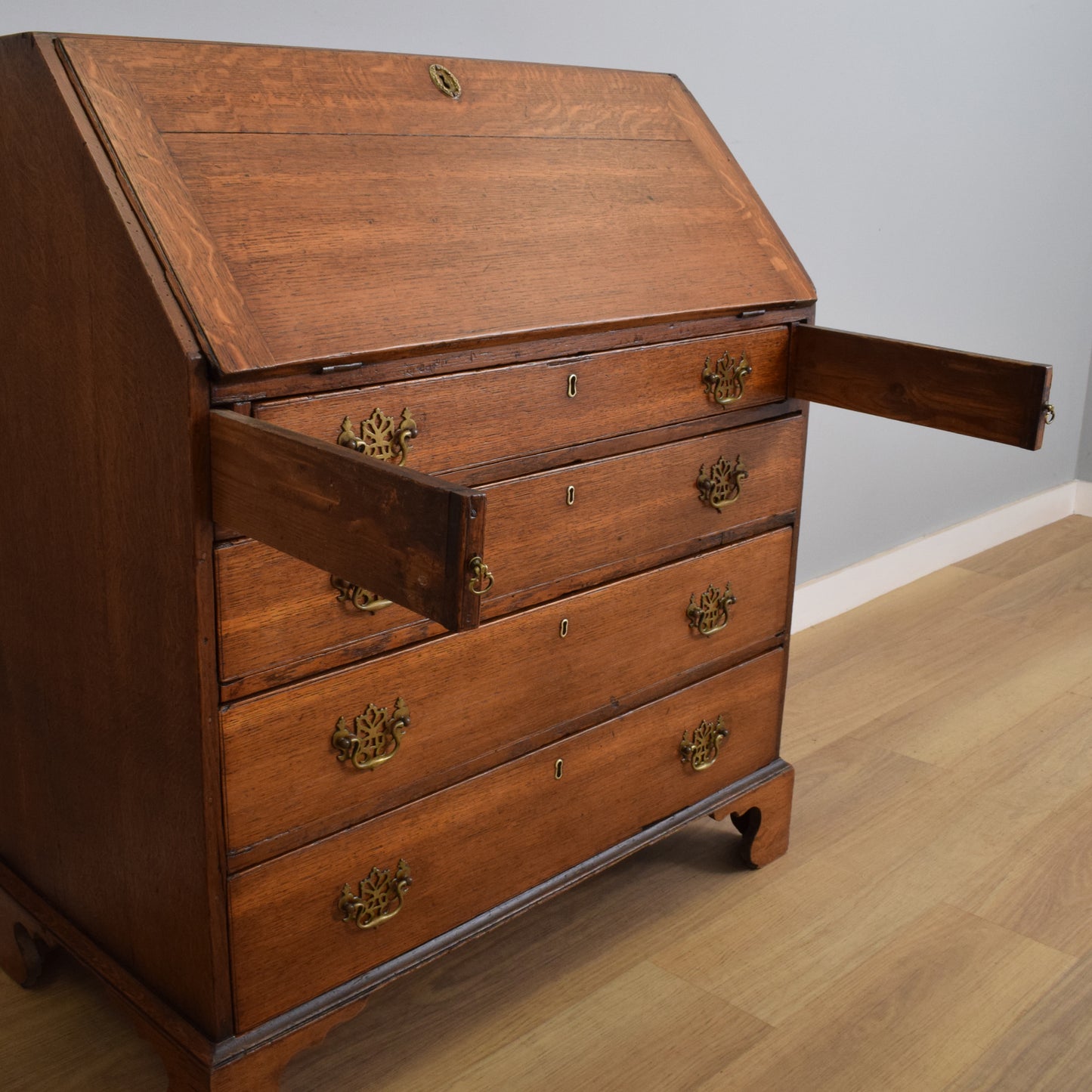 Large Antique Oak Bureau