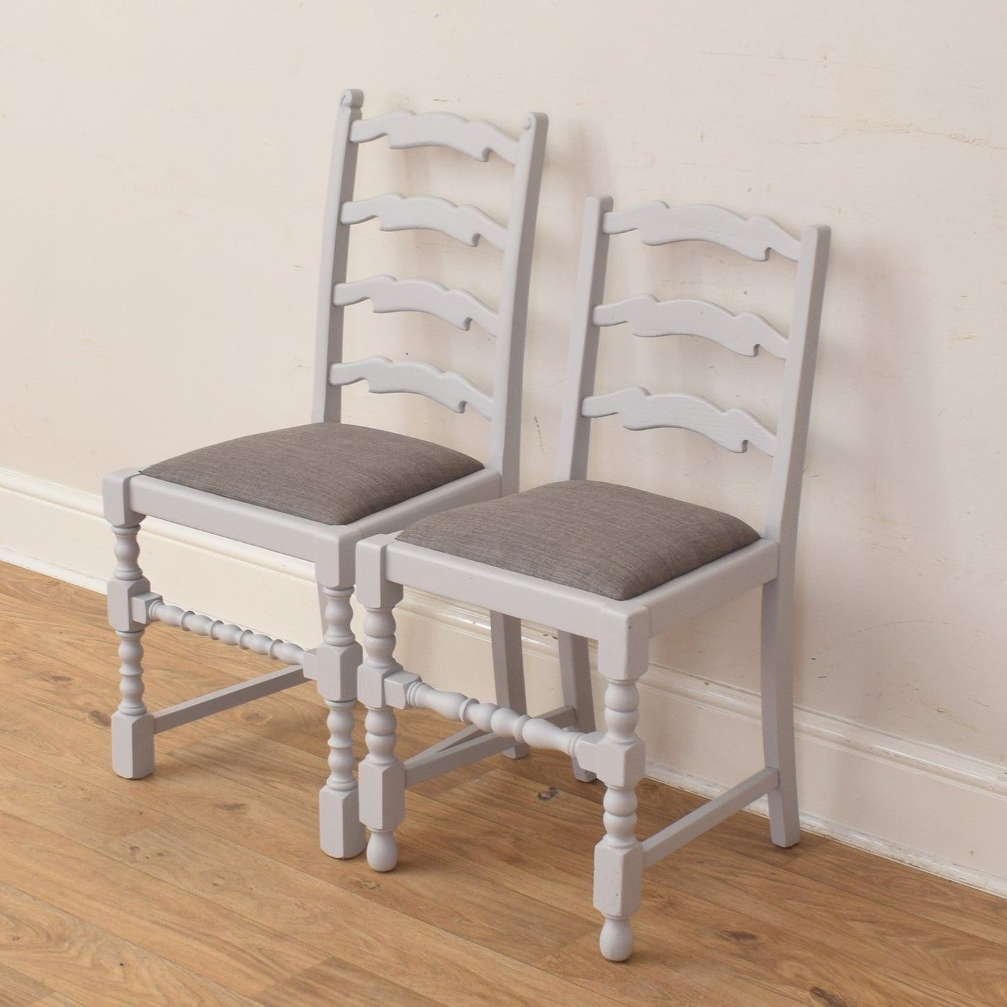 Painted Draw Leaf Table And Four Chairs