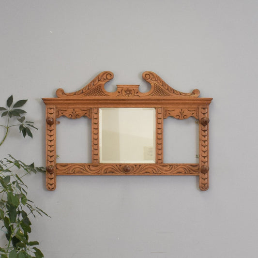 Carved Oak Wall Mirror