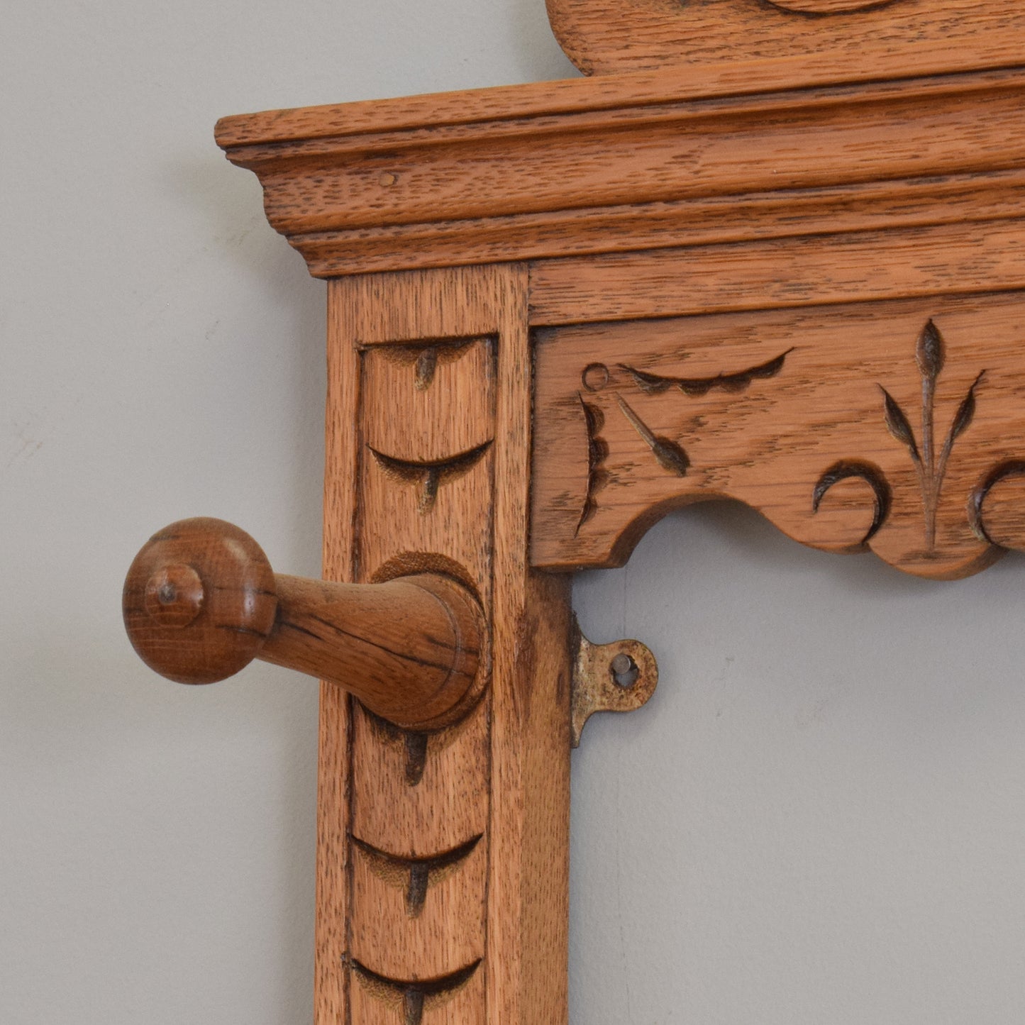 Carved Oak Wall Mirror