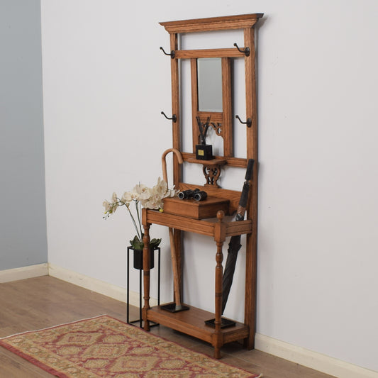 Restored Oak Hall Stand