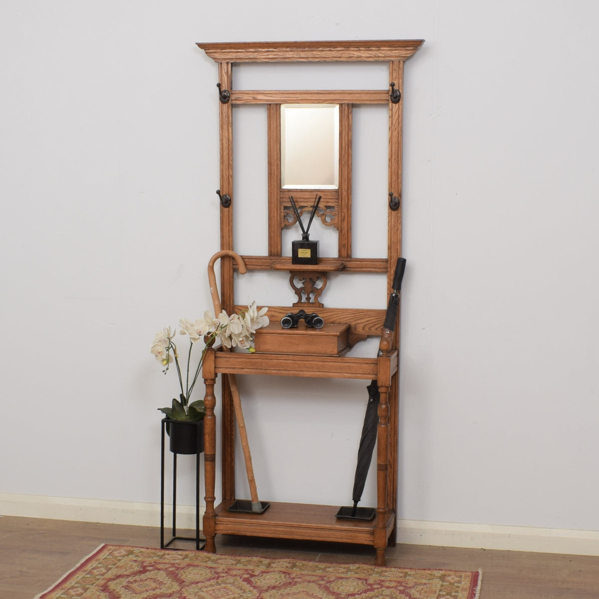 Restored Oak Hall Stand