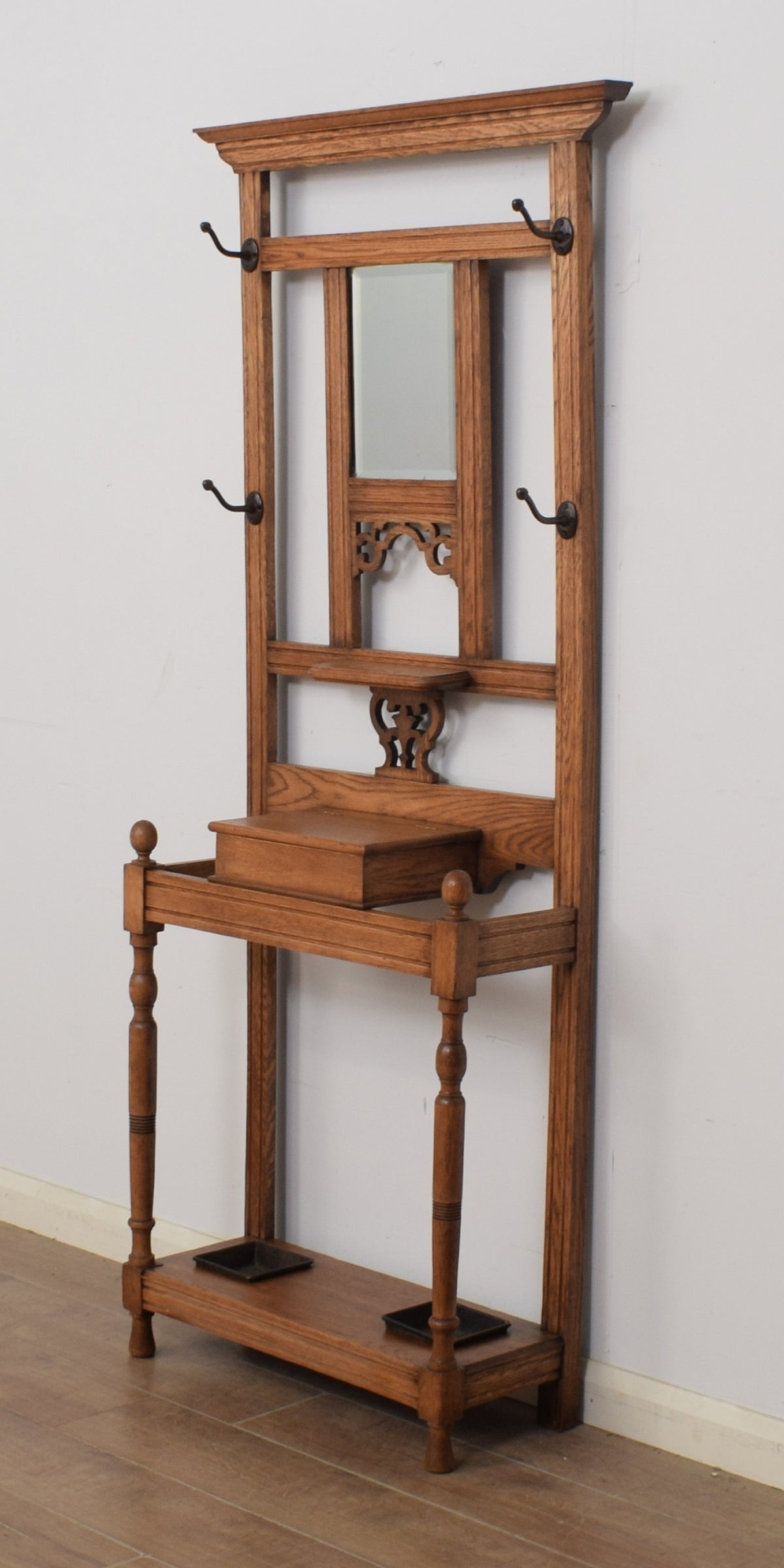 Restored Oak Hall Stand