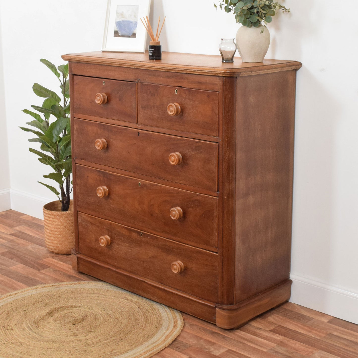 Rustic Mahogany Chest of Drawers