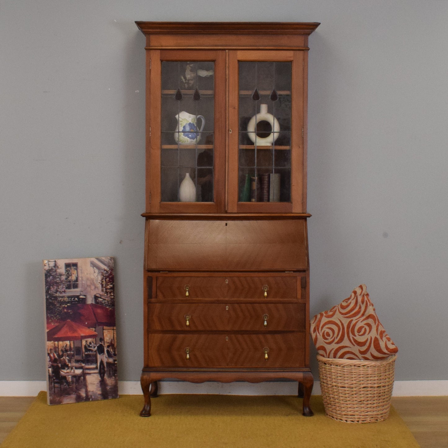 Mahogany Bureau Bookcase