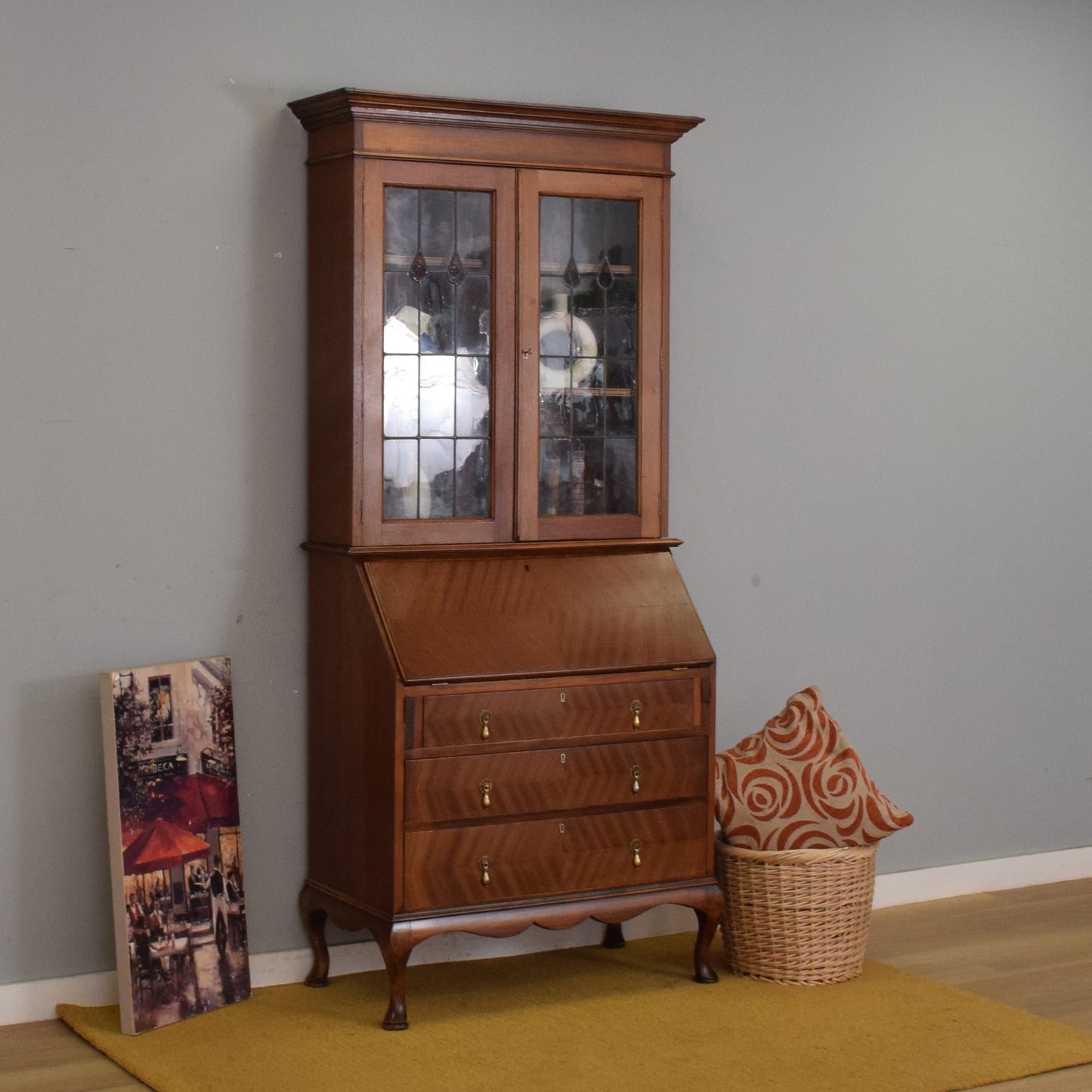 Mahogany Bureau Bookcase