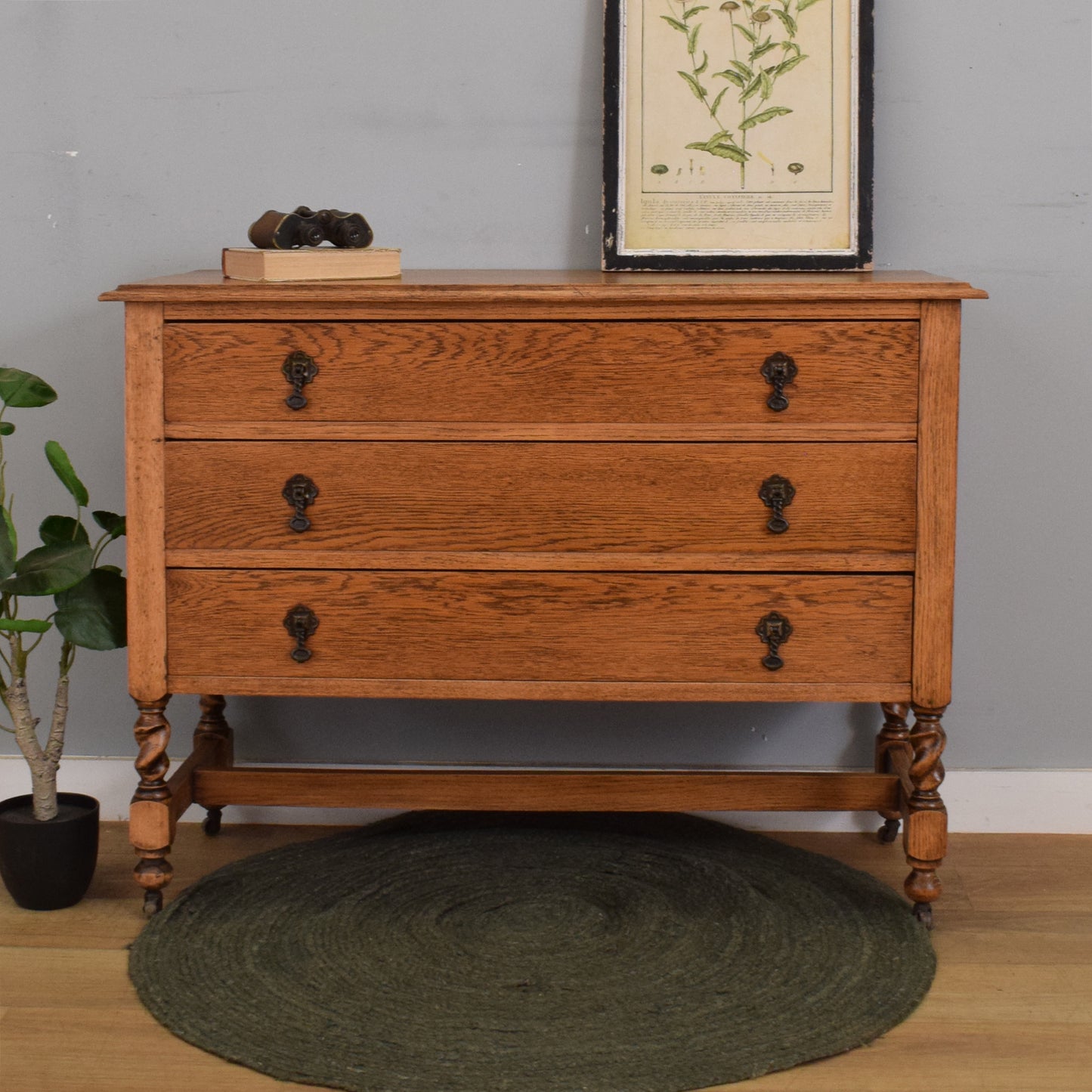 Refinished Oak Chest of Drawers