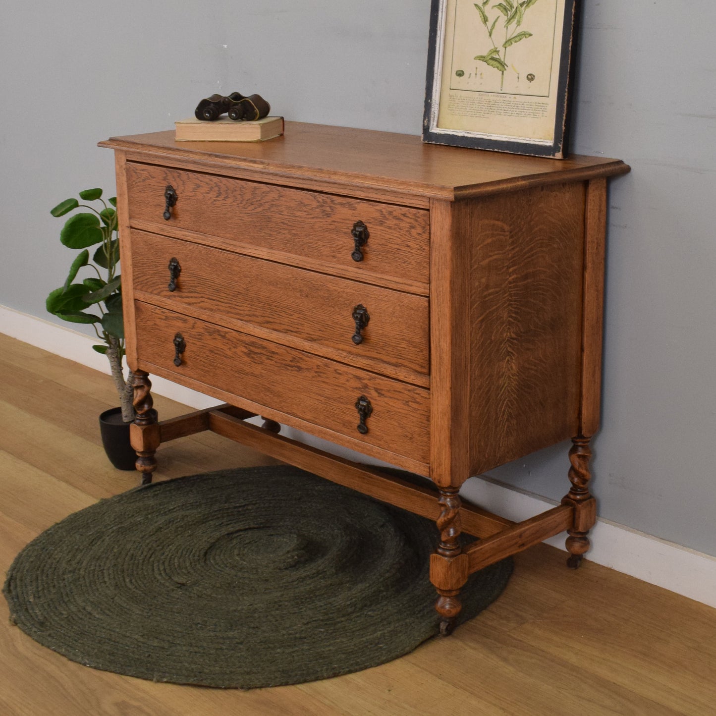 Refinished Oak Chest of Drawers