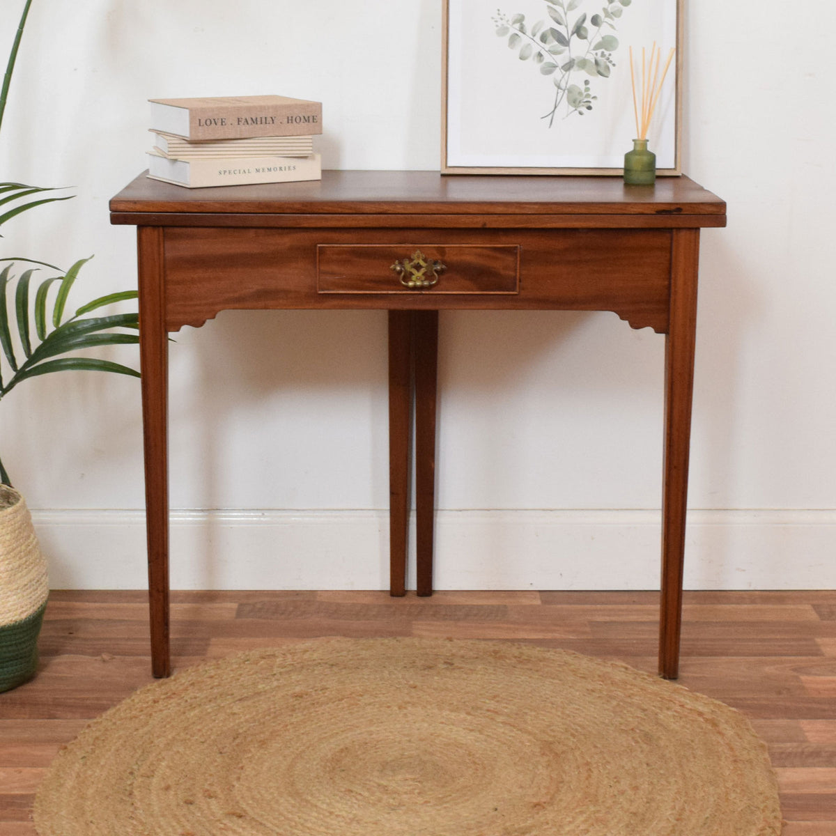 Folding Mahogany Occasional Table
