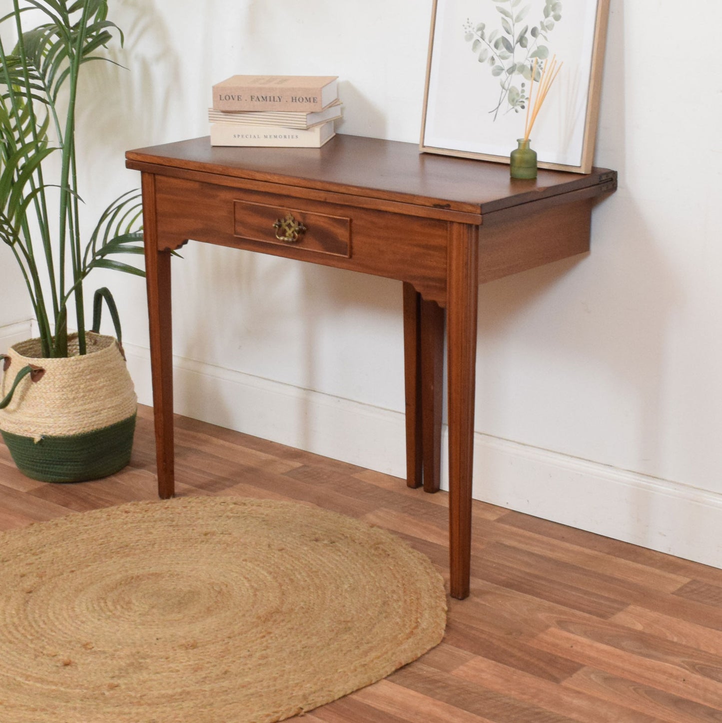 Folding Mahogany Occasional Table