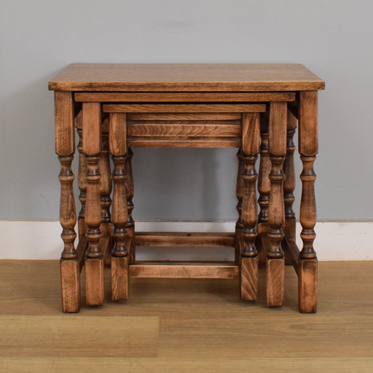 Refinished Oak Nest of Tables