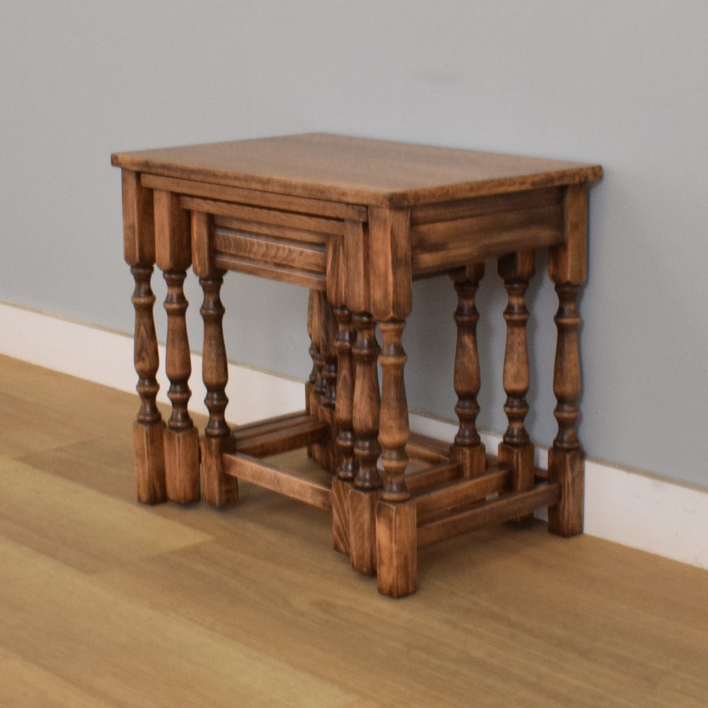 Refinished Oak Nest of Tables