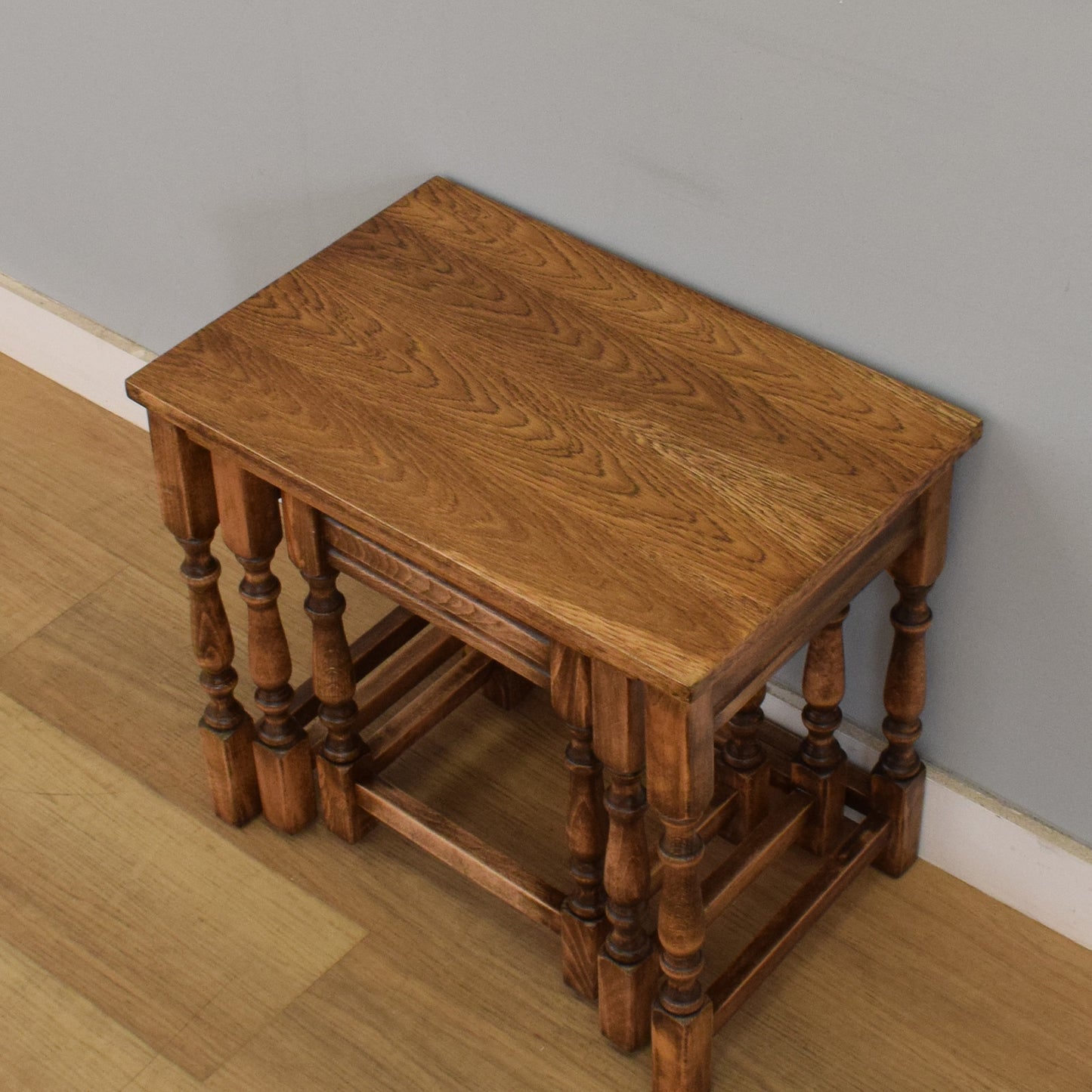 Refinished Oak Nest of Tables