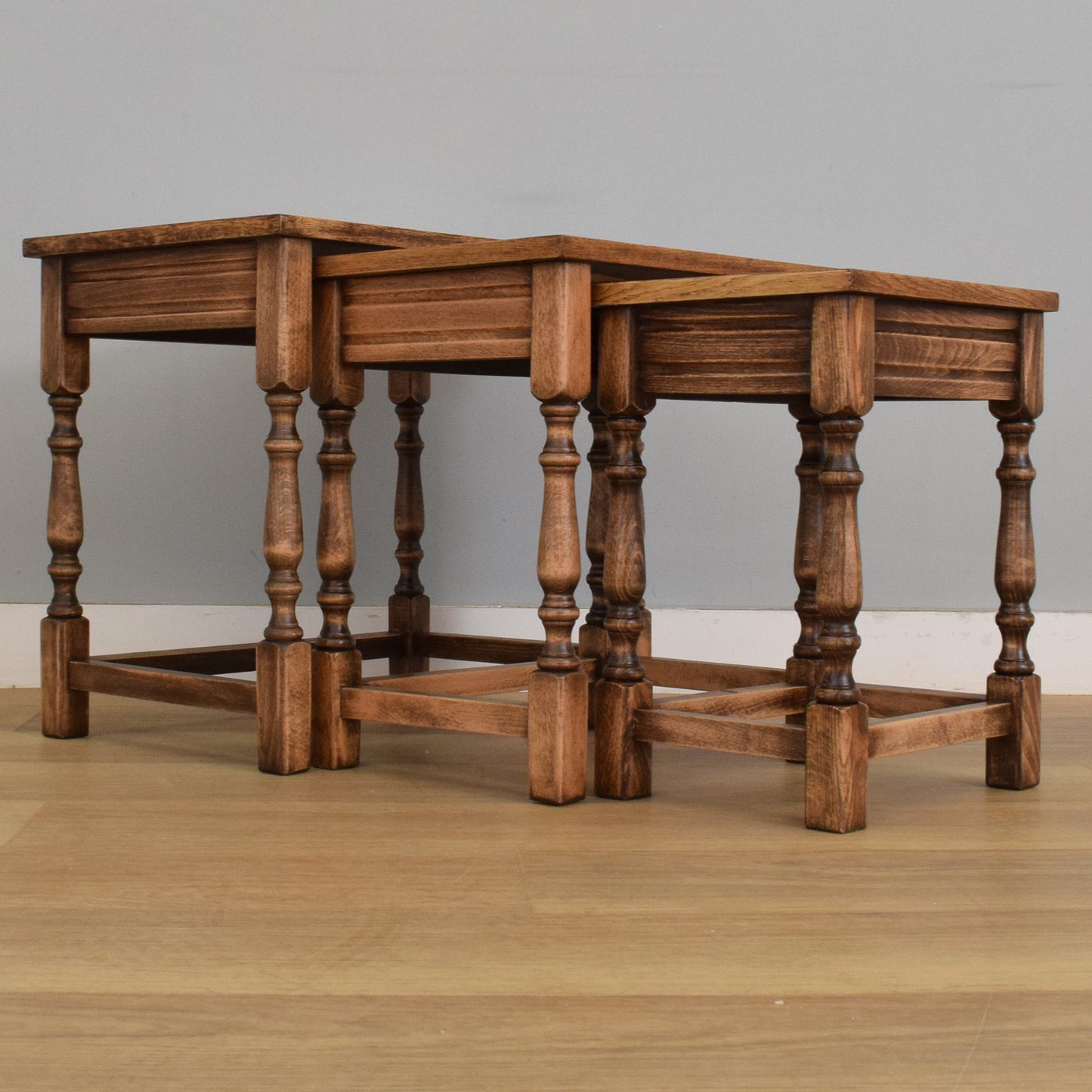 Refinished Oak Nest of Tables