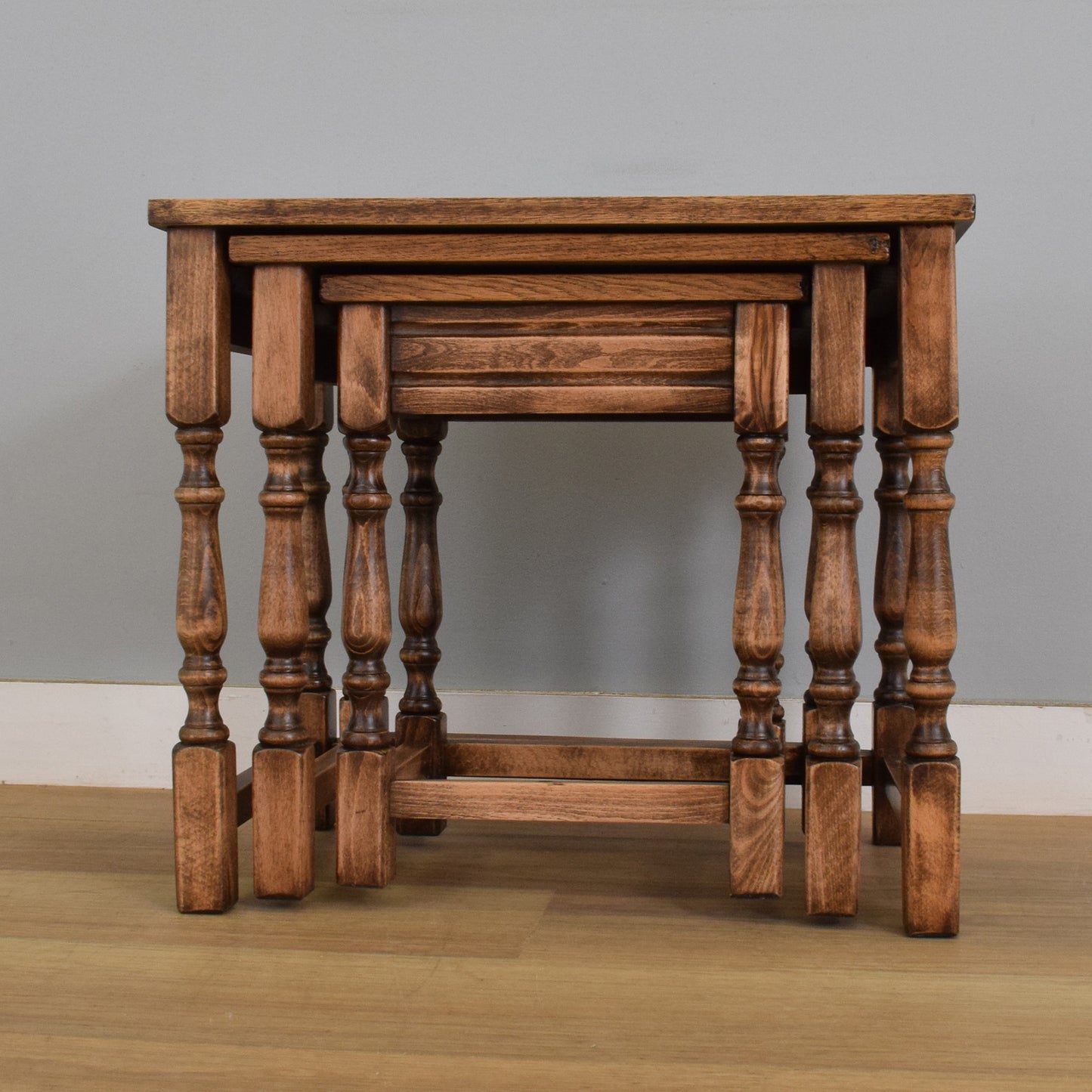 Refinished Oak Nest of Tables