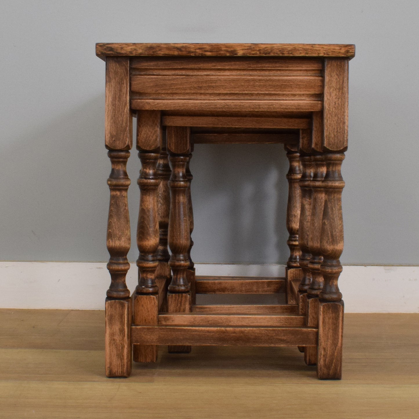 Refinished Oak Nest of Tables