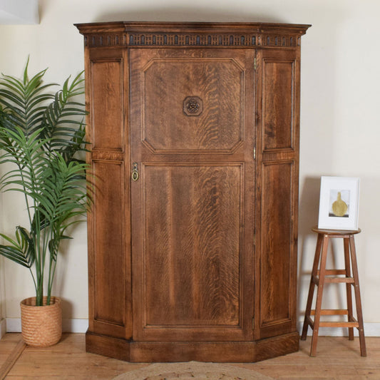 Carved Oak Wardrobe