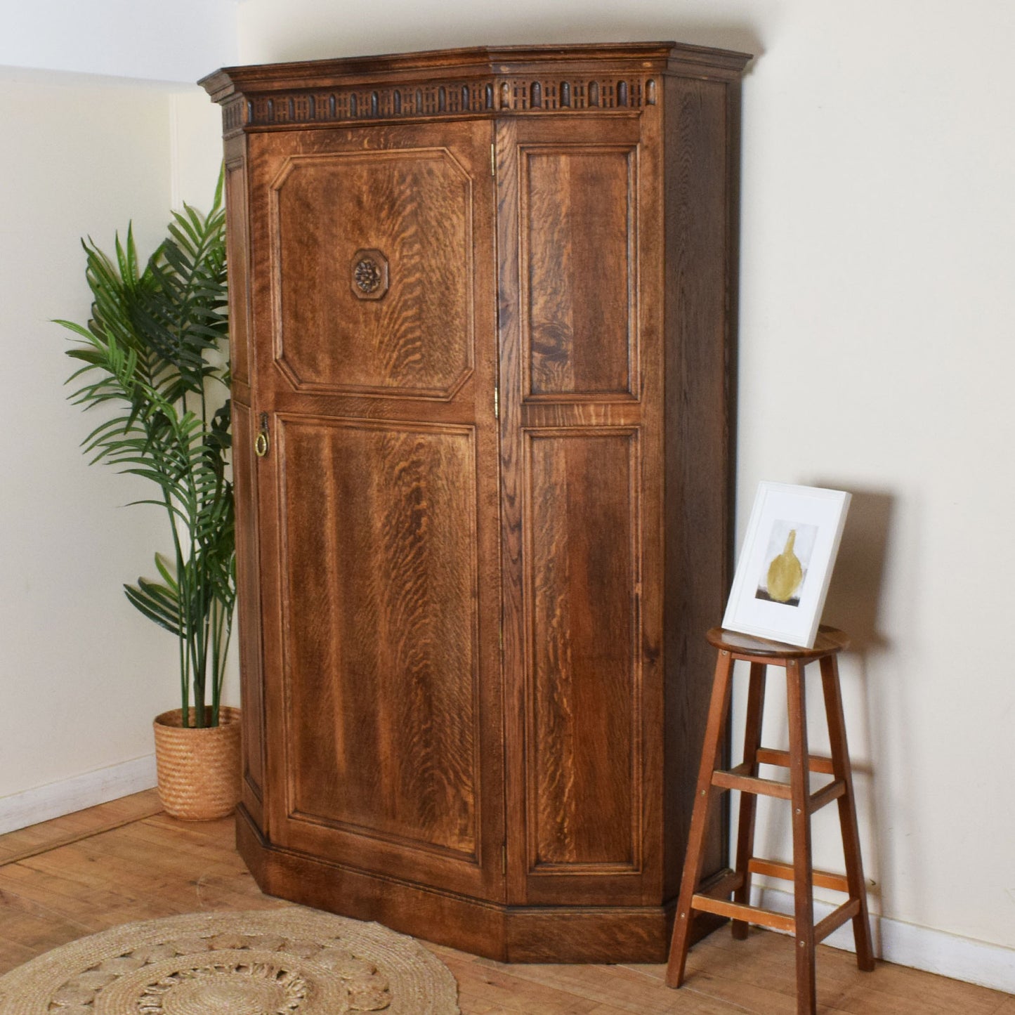 Carved Oak Hallrobe