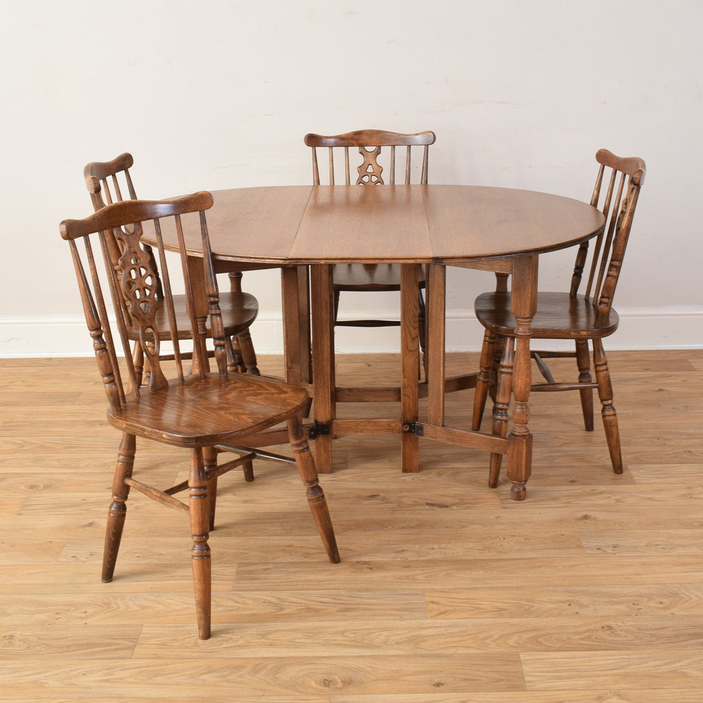 Oak Table And Four Chairs