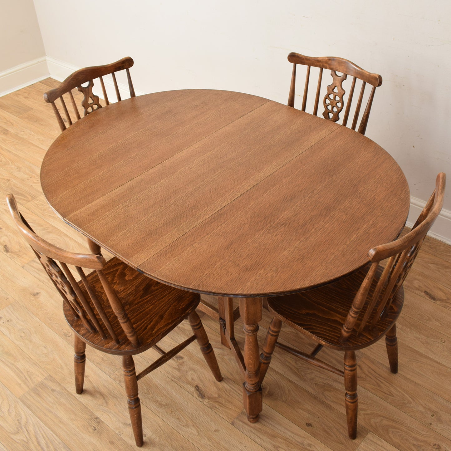Oak Table And Four Chairs