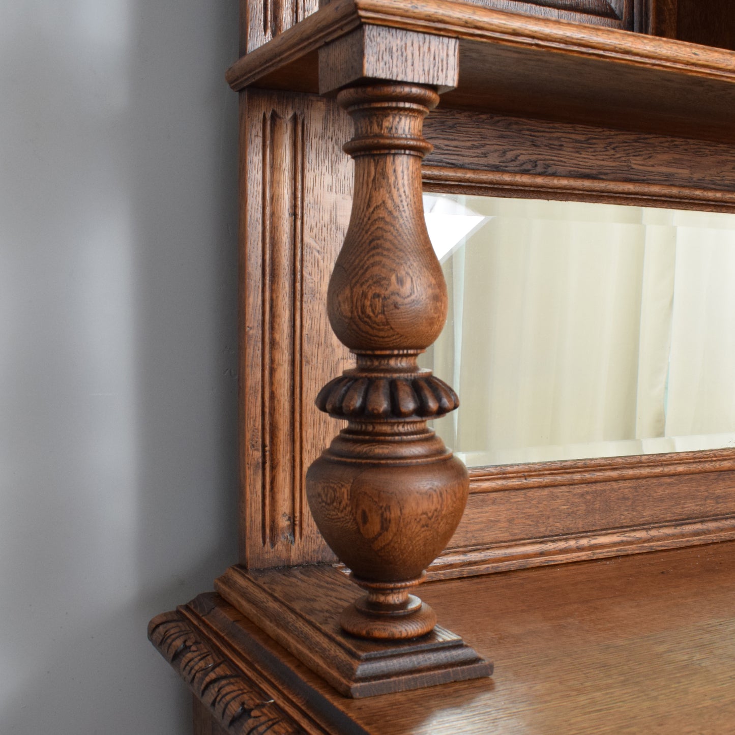 Antique Carved Green-Man Oak Dresser