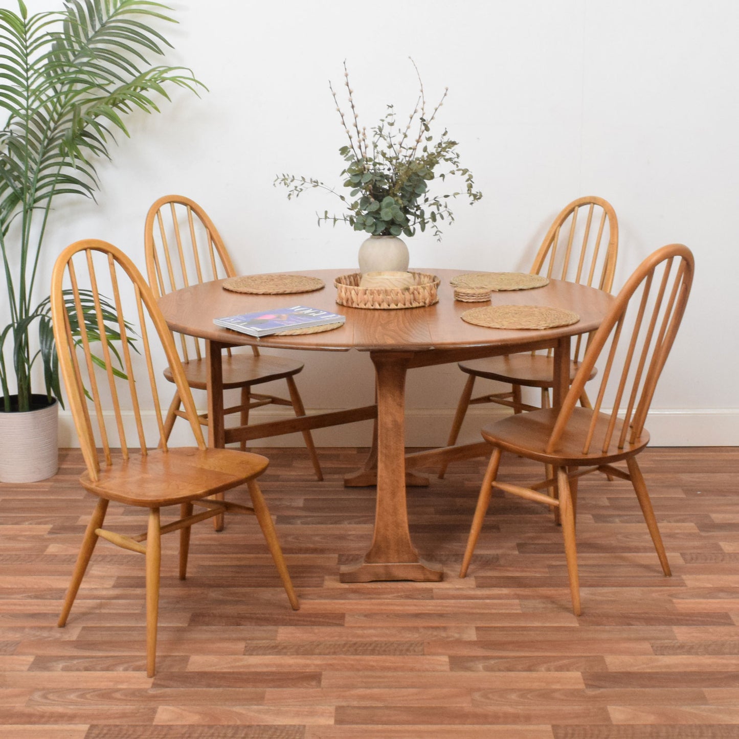 Ercol Drop Leaf Table and Four Chairs