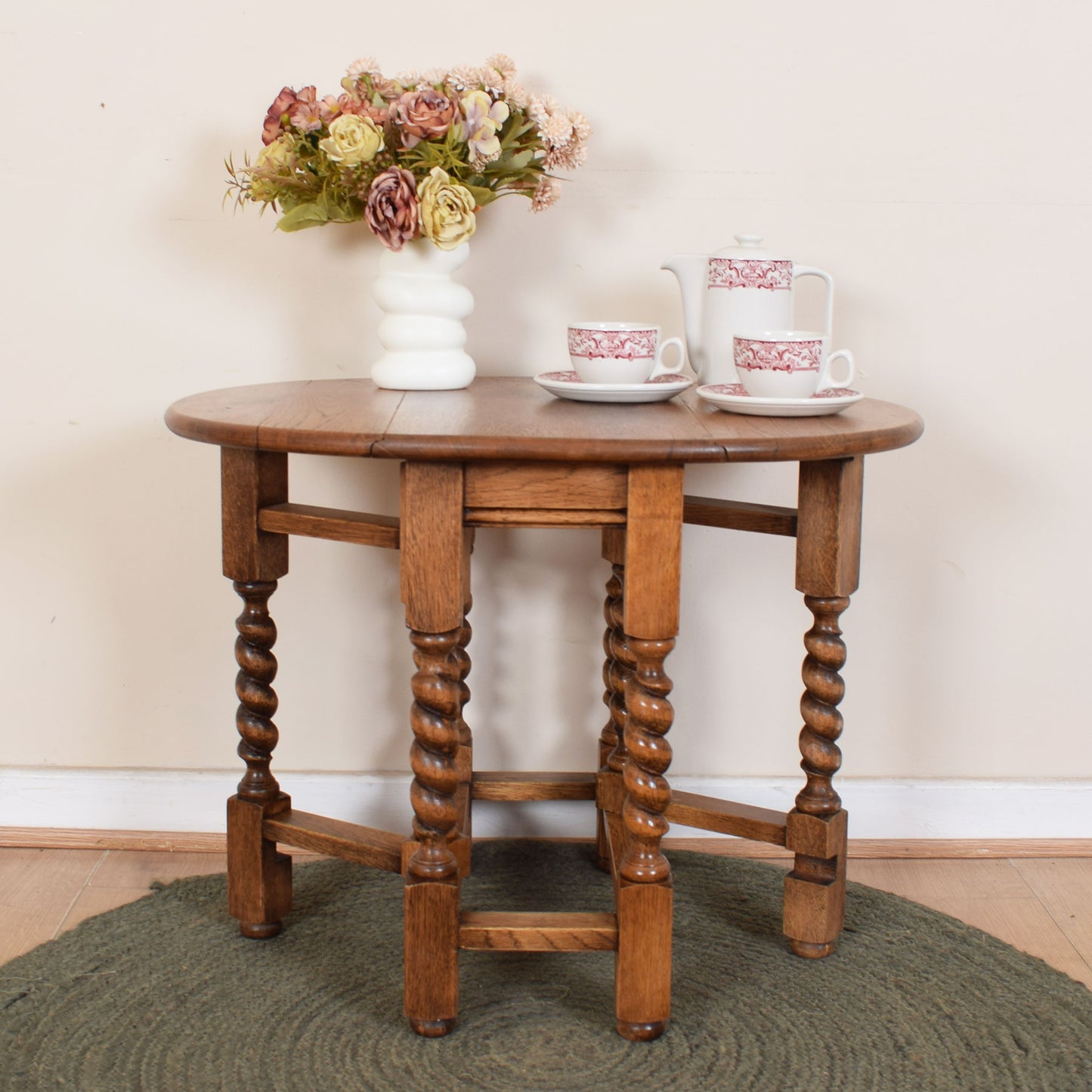 Barley-Twist Dropleaf Occasional Table