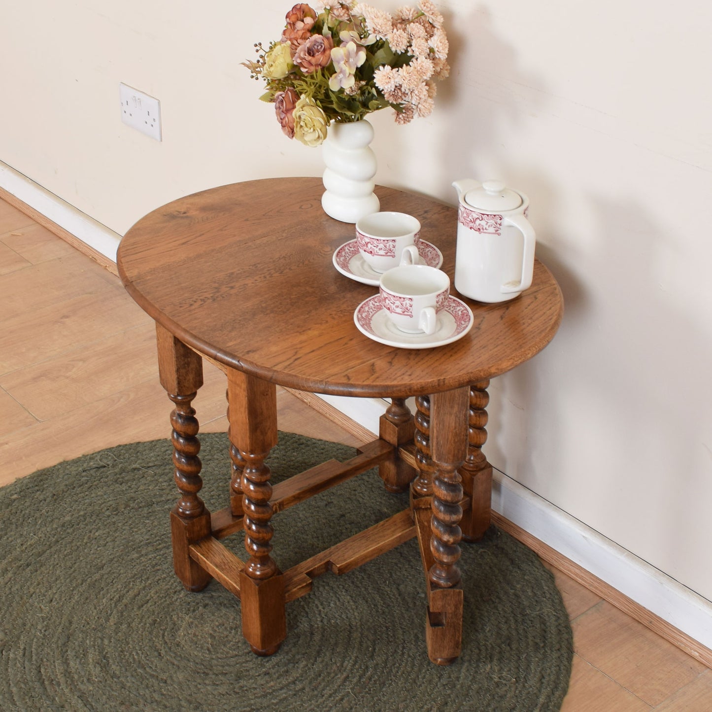 Barley-Twist Dropleaf Occasional Table
