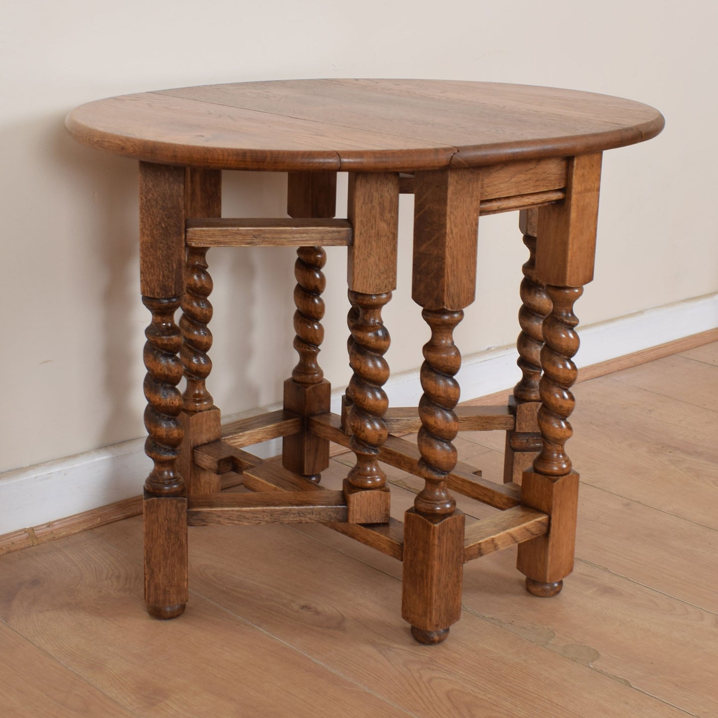 Barley-Twist Dropleaf Occasional Table