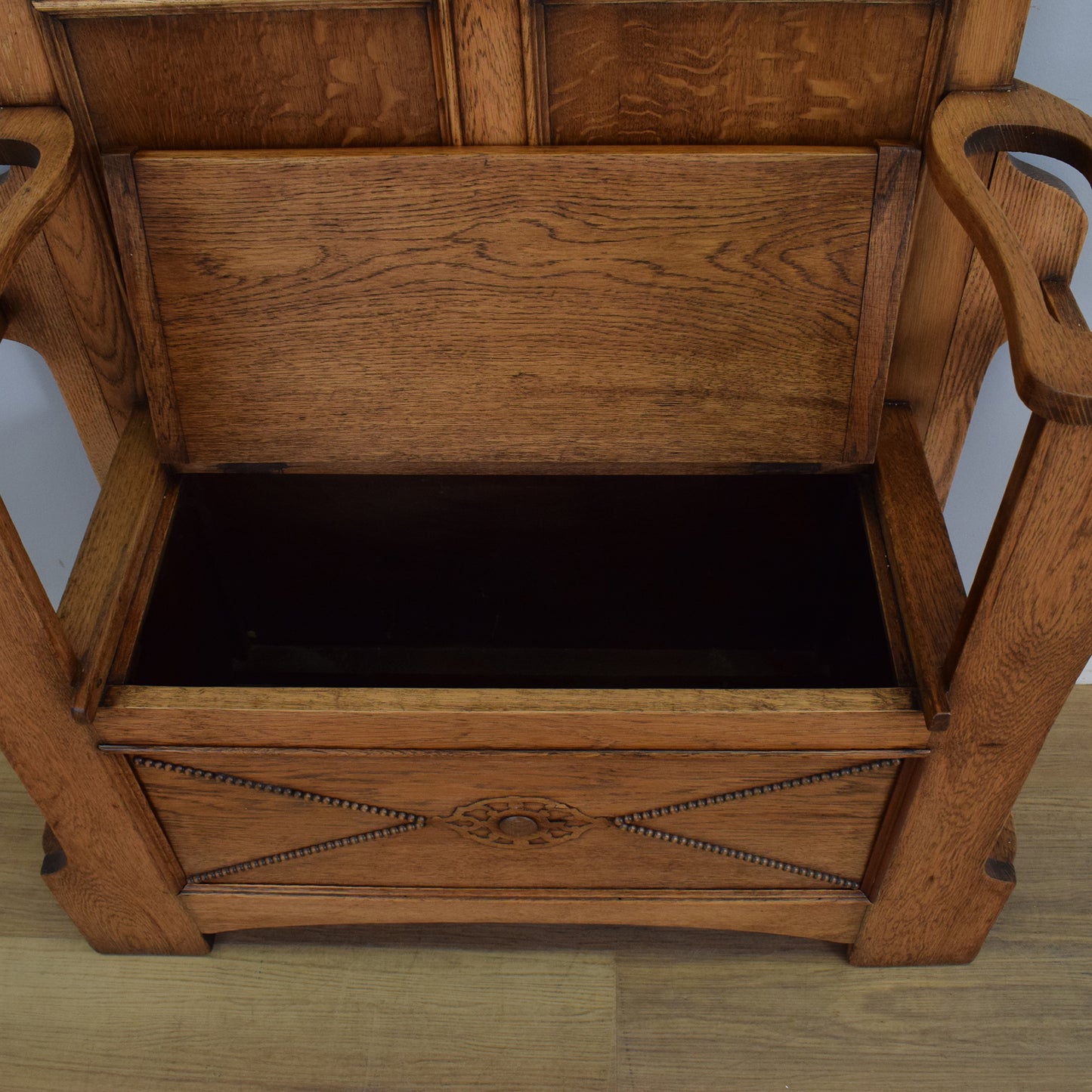 Refinished Oak Hall Stand