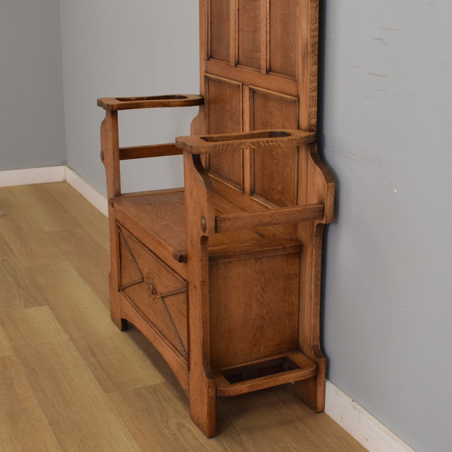 Refinished Oak Hall Stand