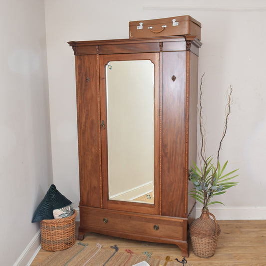 Mahogany Mirrored Wardrobe