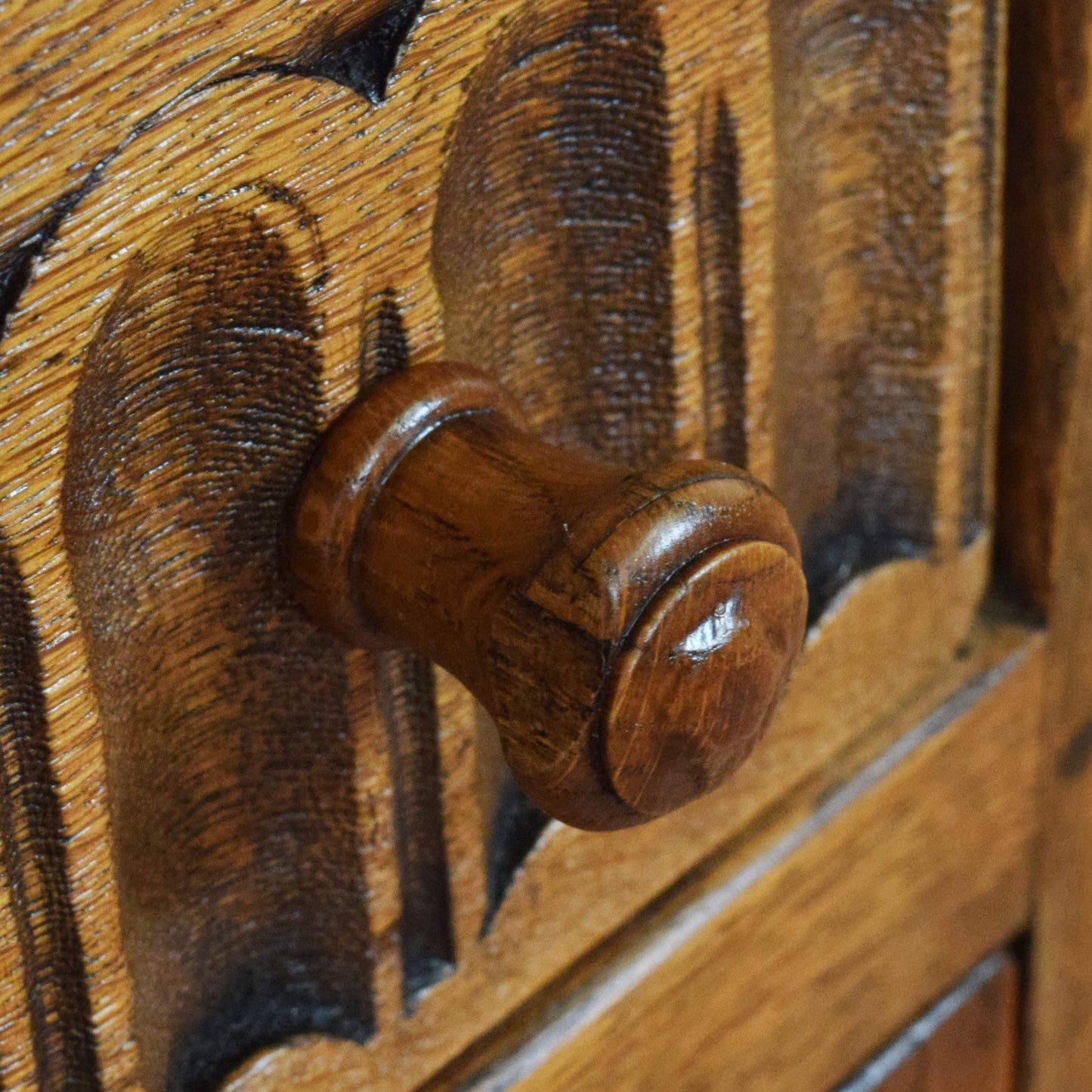 Carved Oak Cabinet