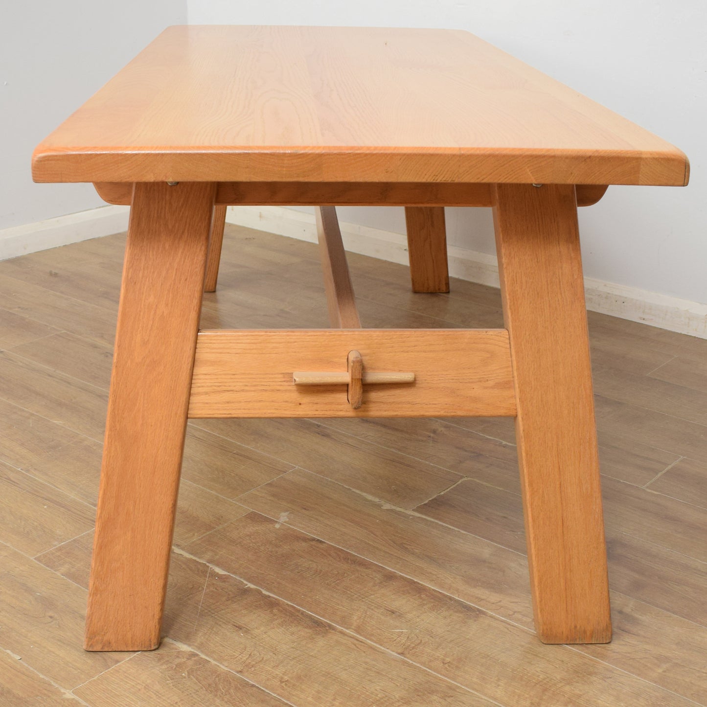 Solid Oak Table and Six Chairs