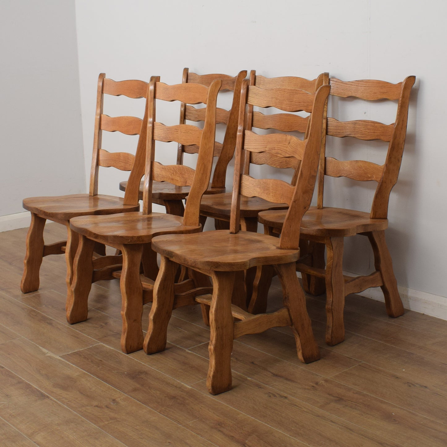 Solid Oak Table and Six Chairs