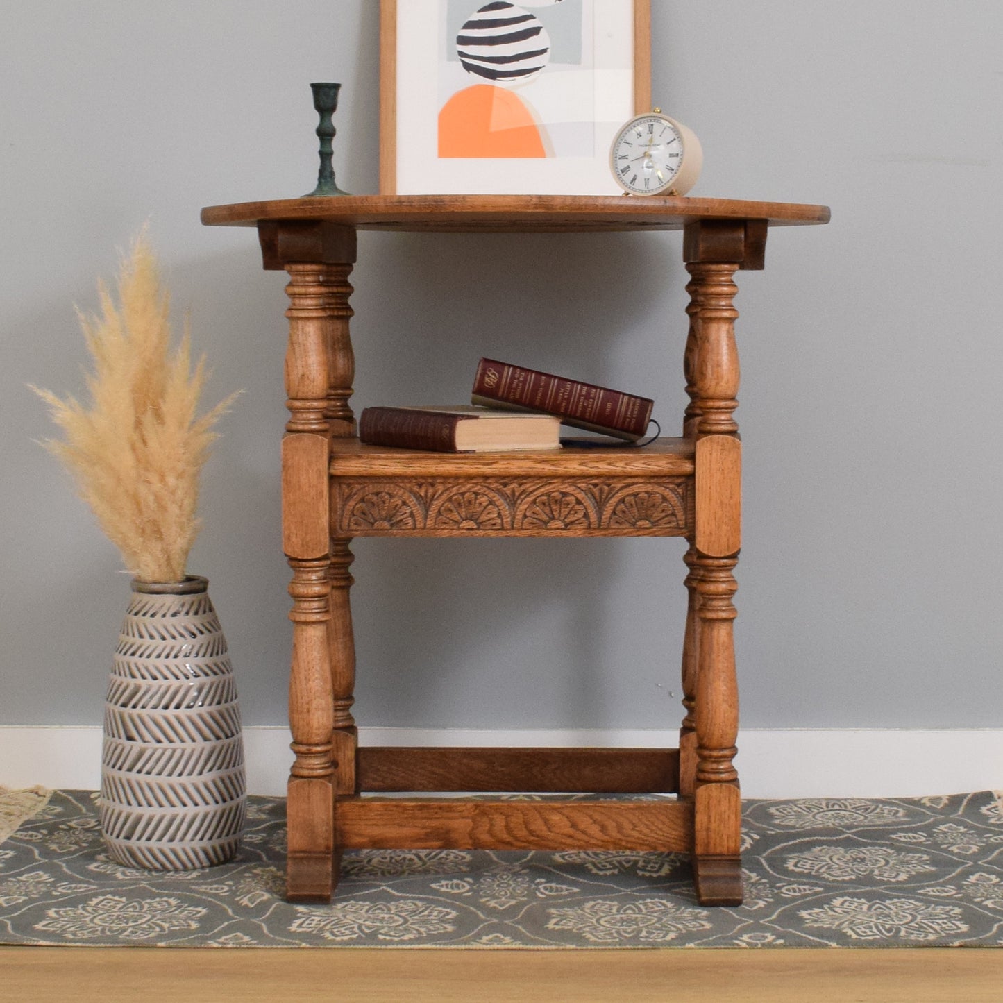 Vintage Oak Monks Bench