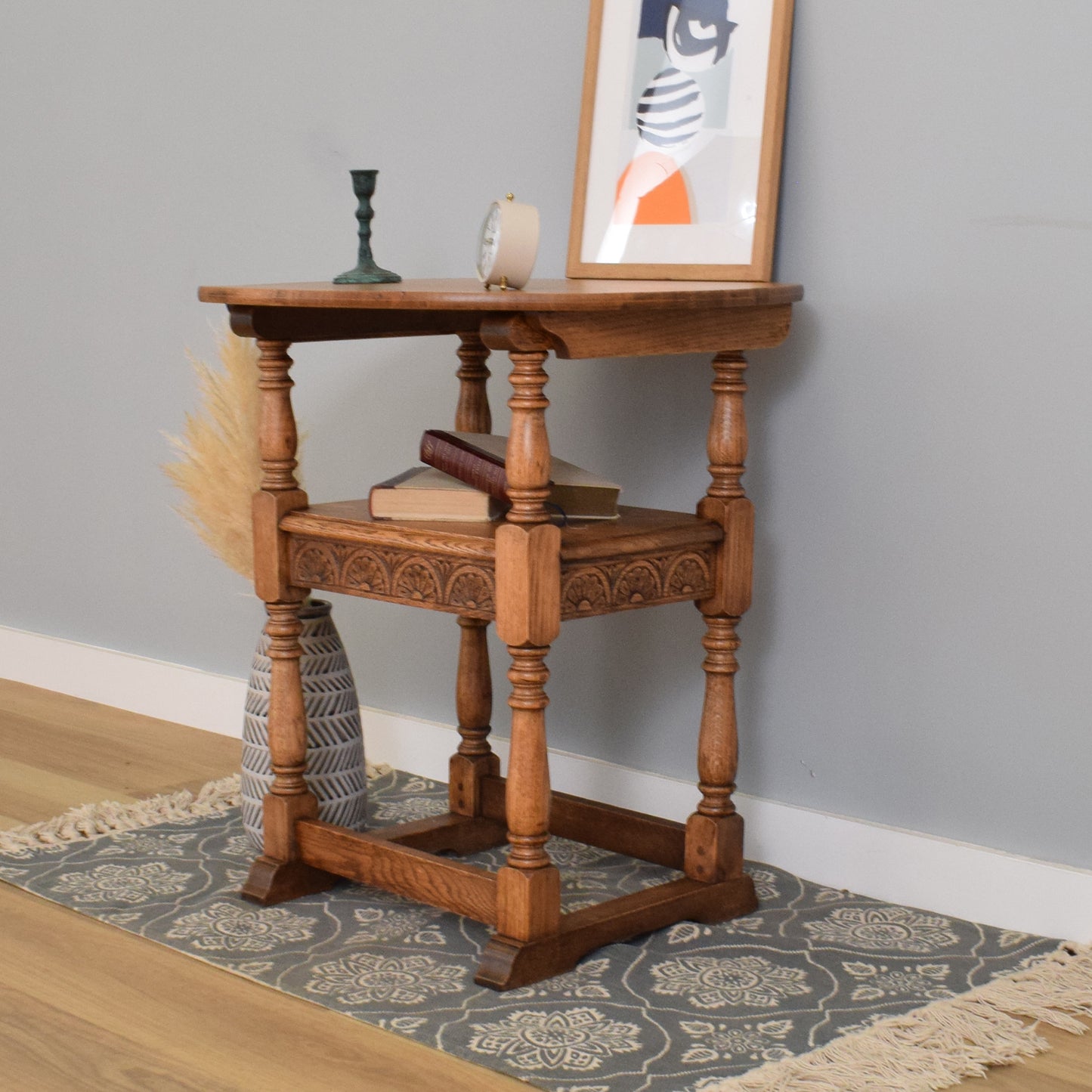 Vintage Oak Monks Bench