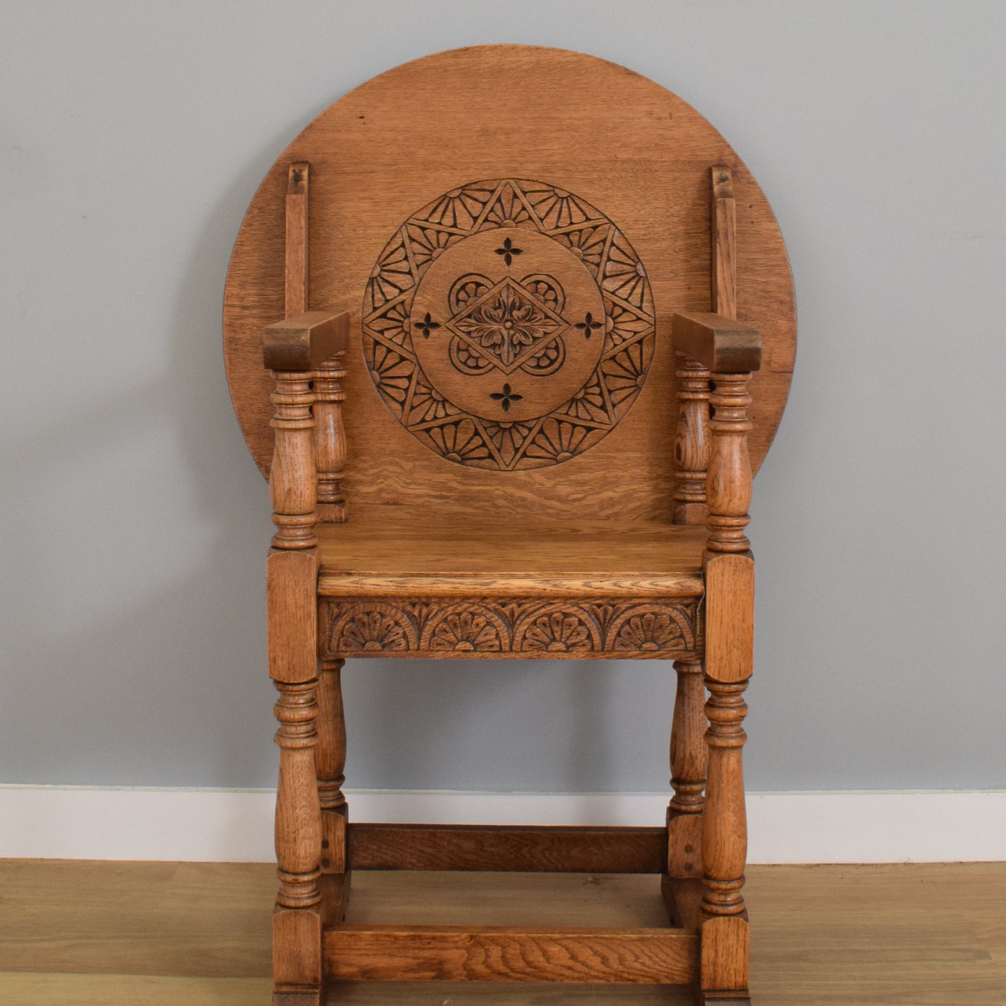 Vintage Oak Monks Bench