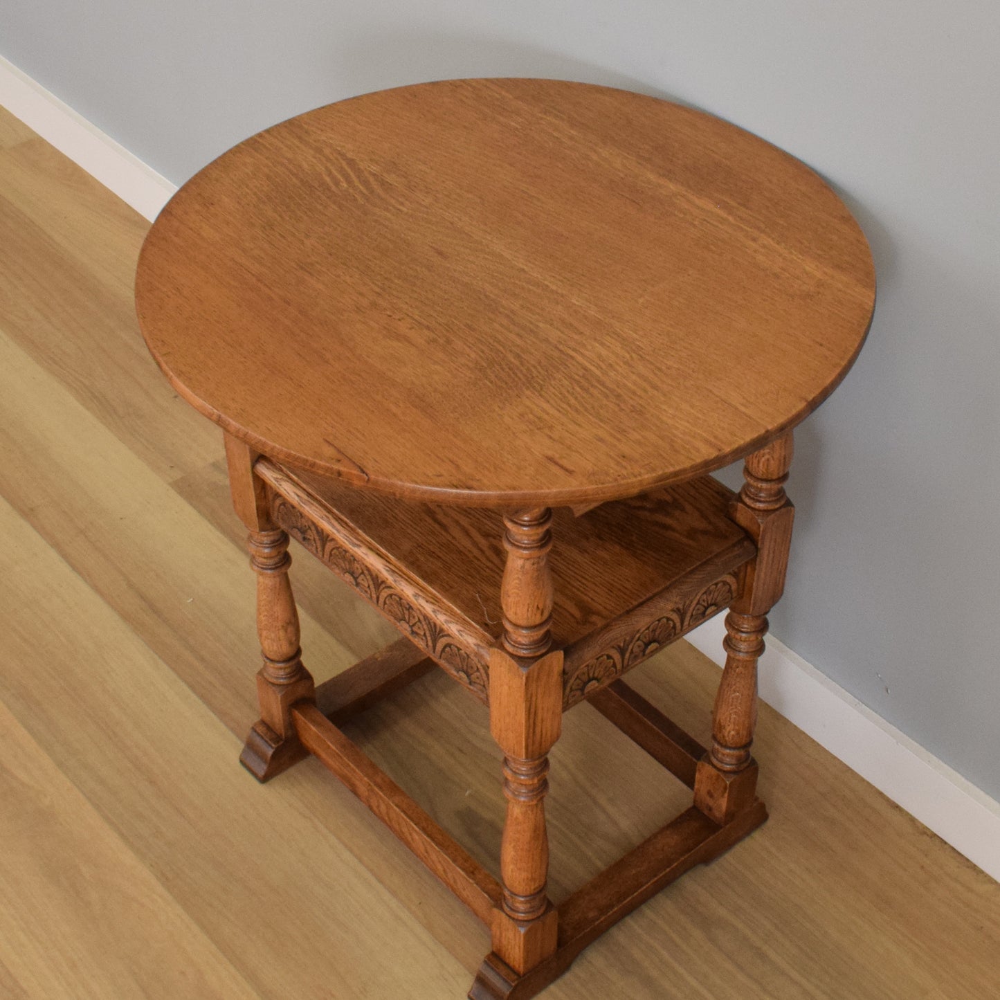 Vintage Oak Monks Bench