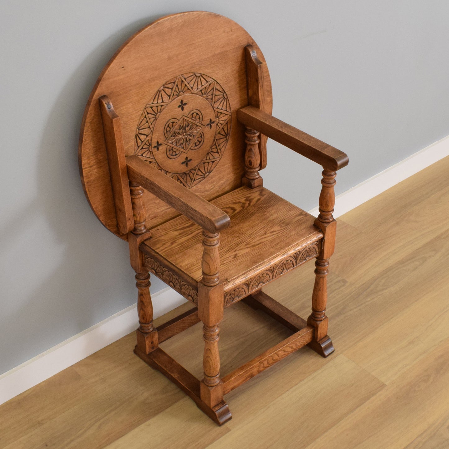 Vintage Oak Monks Bench