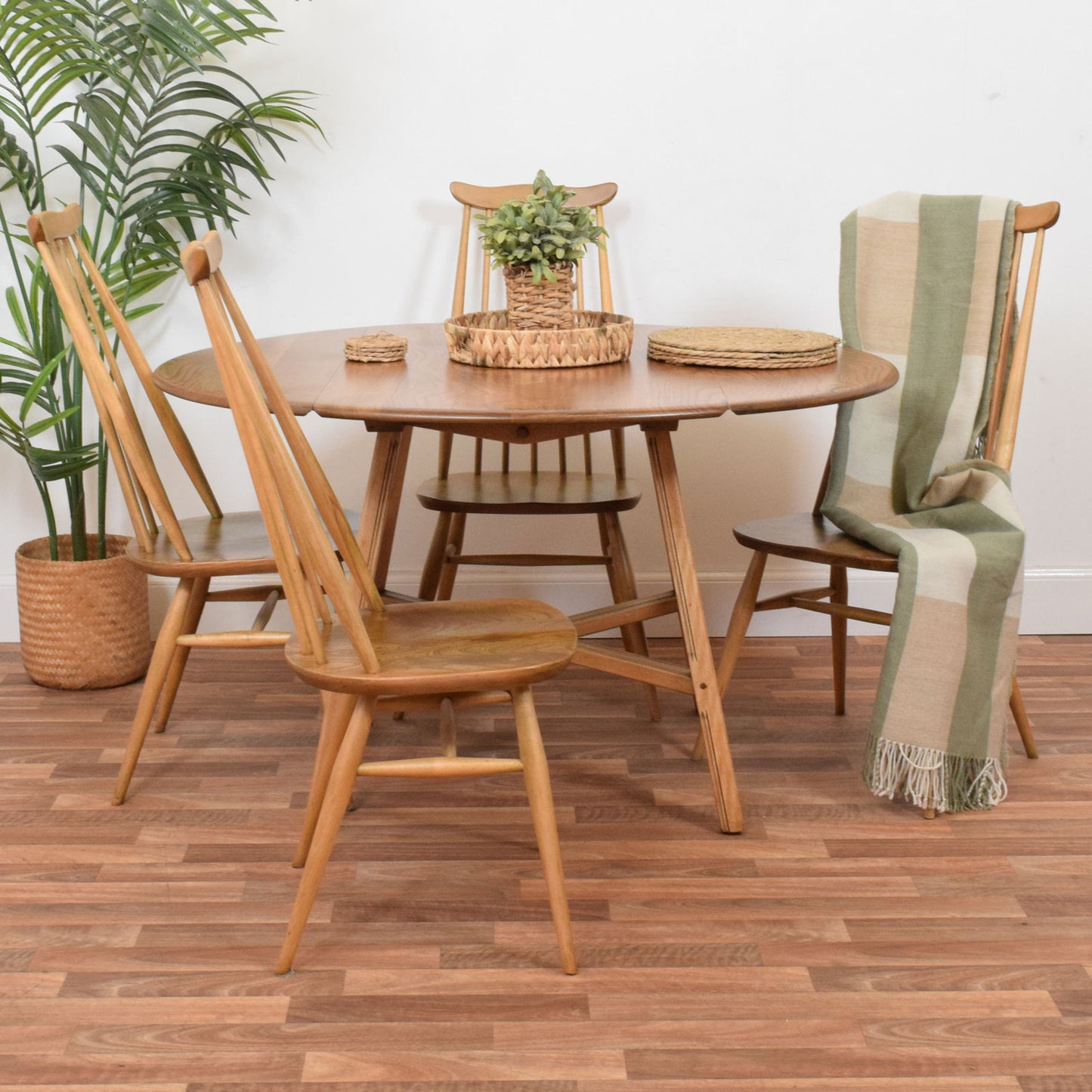 Ercol Drop Leaf Table and Four Chairs