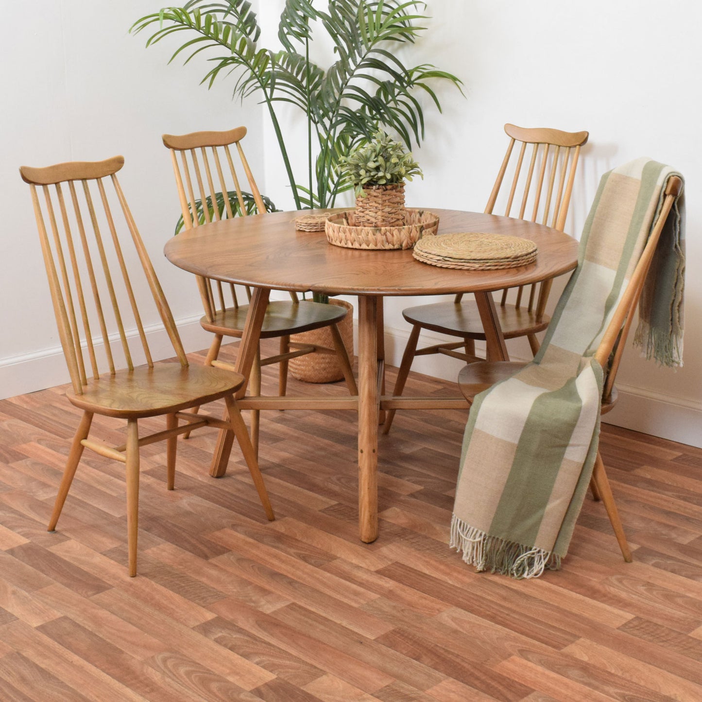 Ercol Drop Leaf Table and Four Chairs
