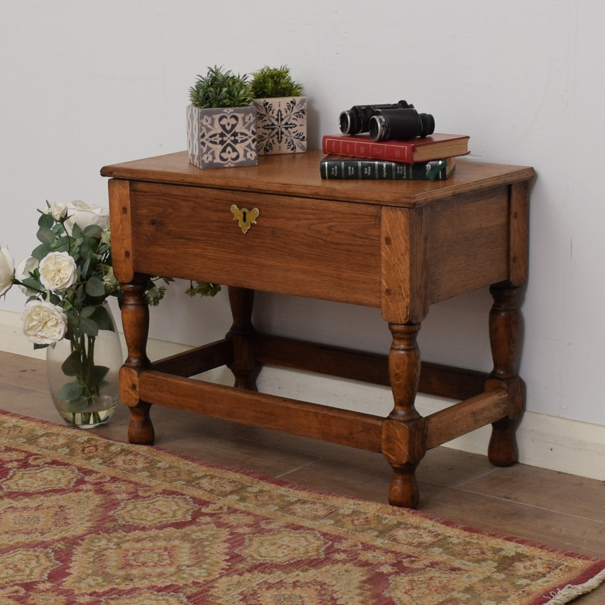Restored Side Table with Storage