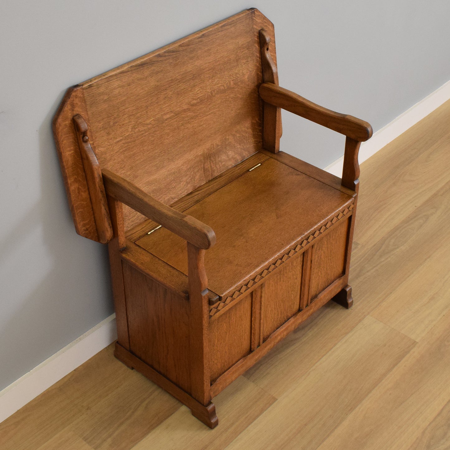 Small Oak Monks Bench