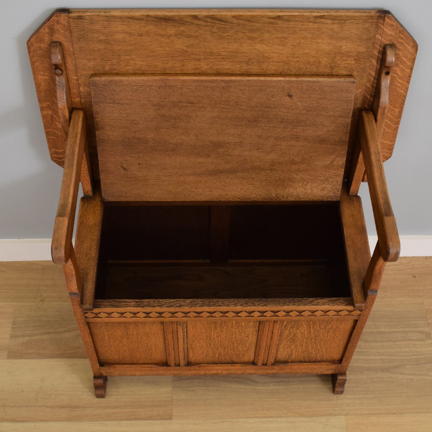 Small Oak Monks Bench